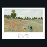 Monet Poppie Fält Poster<br><div class="desc">Elegant print,  Claude Monet Poppy Fält målade nära Argentina 1873.</div>