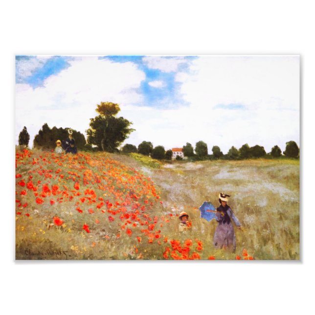 Monet Poppies Fototryck (Framsidan)
