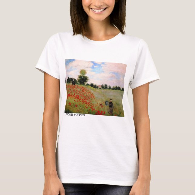 Monet Poppies T Shirt (Framsida)
