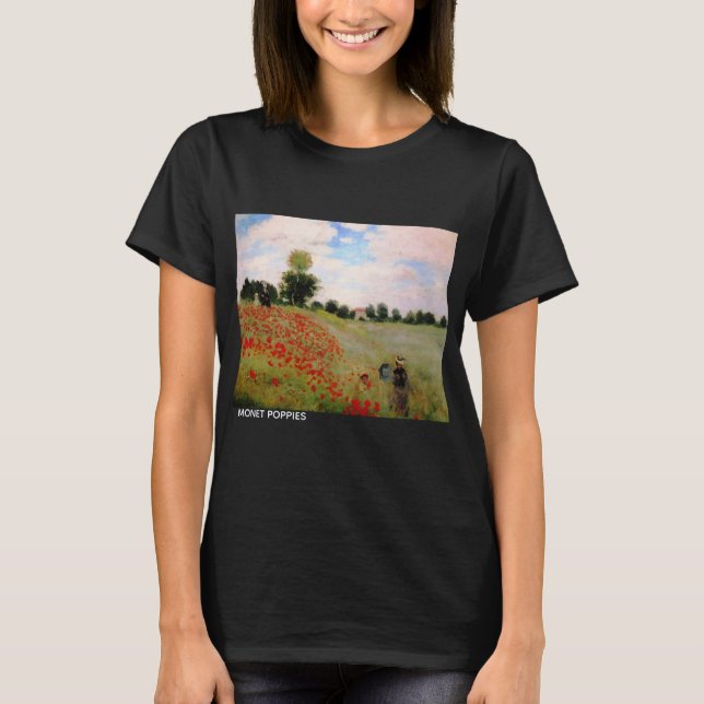 Monet Poppies T Shirt (Framsida)