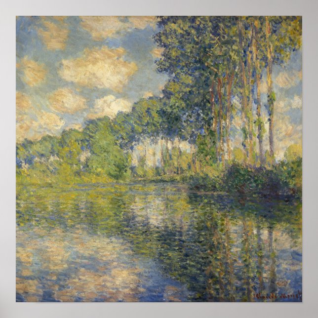 Monet - Popplar Längs Epte Poster (Framsidan)