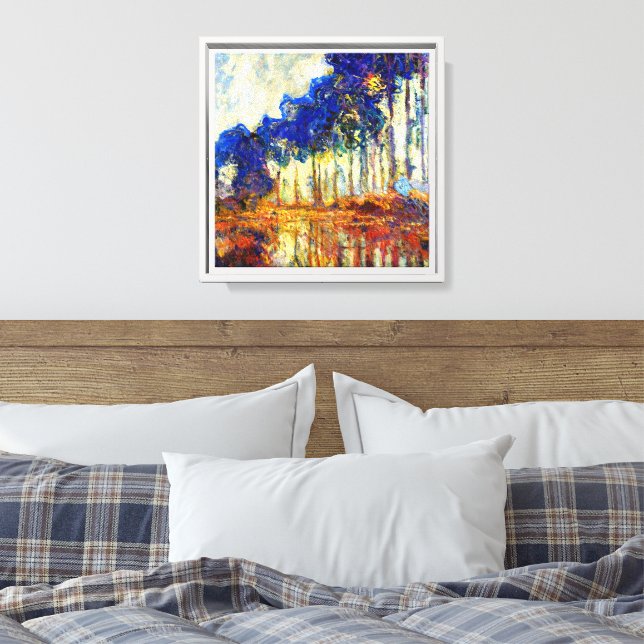 Monet - Popplar på hösten Canvastryck (Insitu (sovrum))
