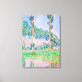 Monet - Popplar, Rosa effekt Canvastryck