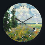 Monet - Poppy Fält, Argenteuil, Large Clock Stor Klocka<br><div class="desc">Poppy Fält,  Argentina. Berömdens målning av Claude Monet.</div>