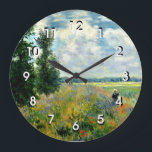 Monet - Poppy Fält, Argenteuil, Large Clock Stor Klocka<br><div class="desc">Poppy Fält,  Argentina. Berömdens målning av Claude Monet.</div>