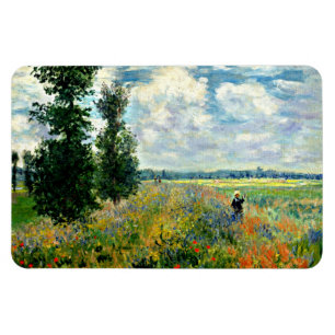 Monet - Poppy Fält, Argentina, Impressionistisk k Magnet