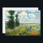 Monet - Poppy Fält, Argentina Kort<br><div class="desc">Poppy Fält,  Argentina. Berömdens målning av Claude Monet.</div>