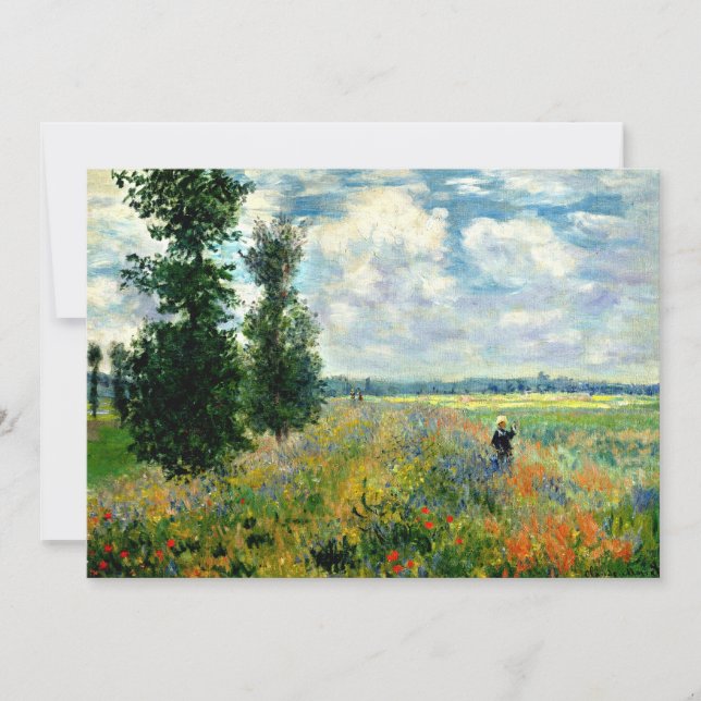 Monet - Poppy Fält, Argentina Kort (Framsida)