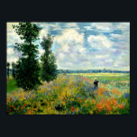 Monet - Poppy Fält, Argentina Poster<br><div class="desc">Poppy Fält,  Argenteuil - Konsmålning av Fransk Impressionist artist,  Claude Monet</div>