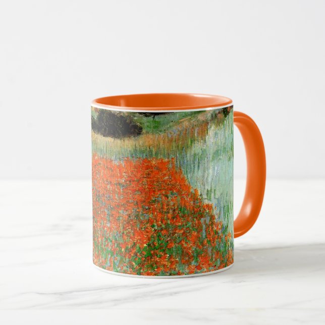 Monet - Poppy Fält i Hollow nära Giverny Mugg (Framsida höger)