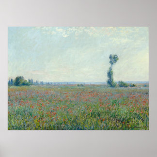 Monet, Poppy Fält Poster