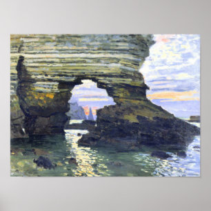 Monet - Port d'Mängd Etretat, vacker målning Poster