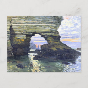Monet - Port d'Mängd Etretat, vacker målning Vykort