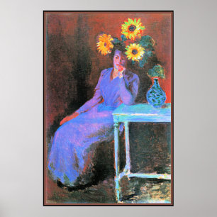 Monet - Porträtt i Suzanne Hoschede Poster