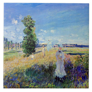 Monet - Promenaden, berömd målning, Kakelplatta