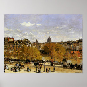 Monet - Quai du Louvre, bra konsmålning Poster