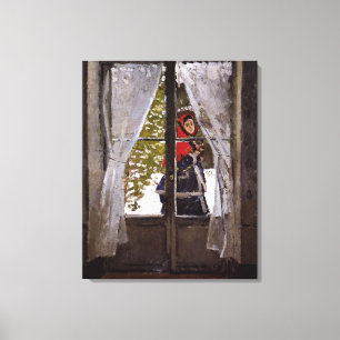Monet - Red KerChief Canvastryck
