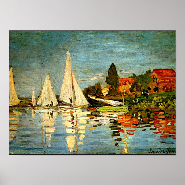 Monet - Regatta i Argentina, imperialism Poster (Framsidan)