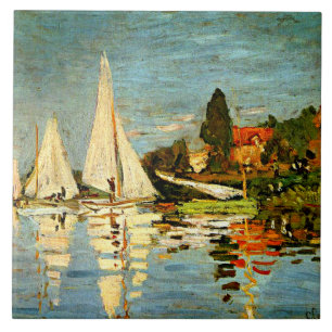 Monet - Regatta i Argentina. Kakelplatta