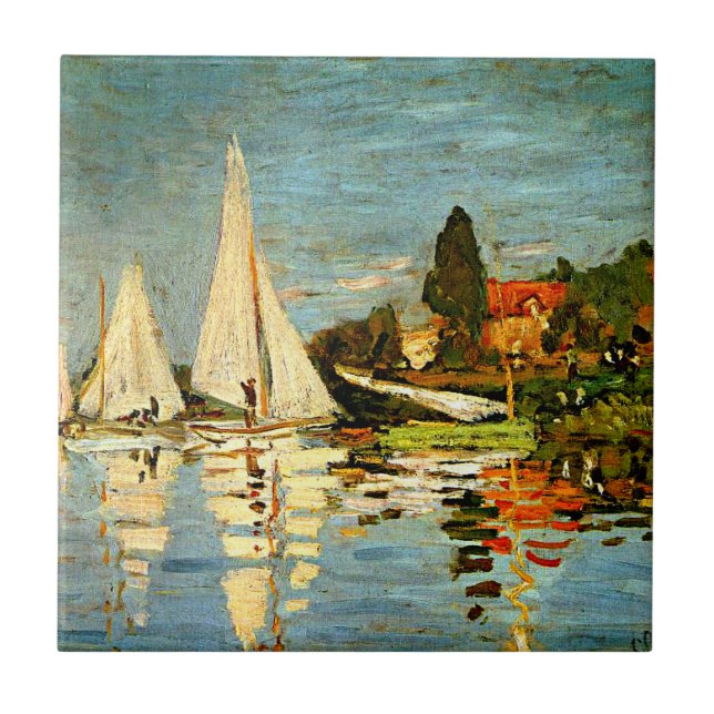 Monet, Regattas i Argentina Kakelplatta (Framsidan)