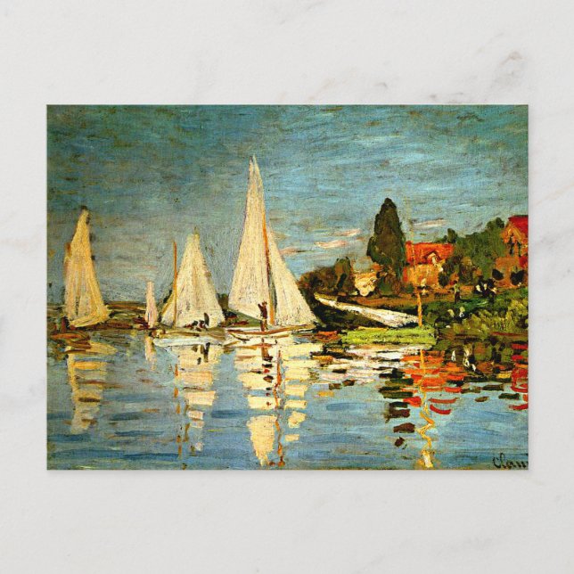 Monet, Regattas i Argentina Vykort (Framsida)