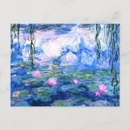 Monet Rosa Näckrosor Postkort Meddelande Vykort