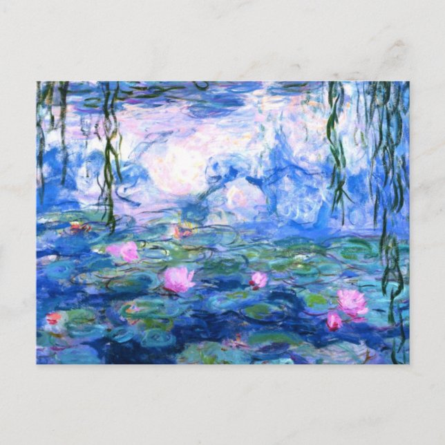 Monet Rosa Näckrosor Postkort Meddelande Vykort (Framsida)