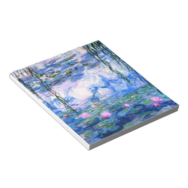 Monet Rosa Vatten Lilies  Anteckningsblock (Vinklad)