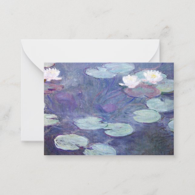 Monet - Rosa Vatten-Lilies Anteckningskort (Framsida)
