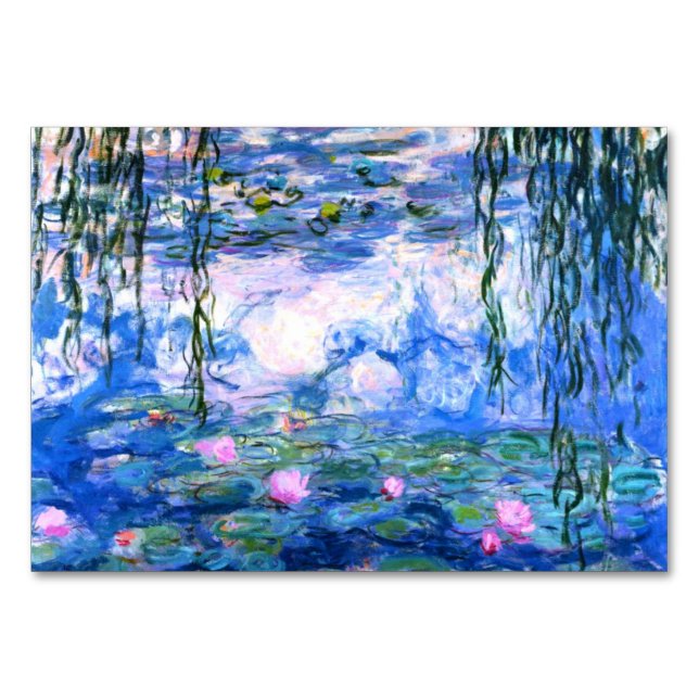 Monet Rosa Vatten Lilies Bordsnummer (Framsidan)
