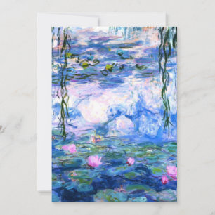 Monet Rosa Vatten Lilies Inbjudningar