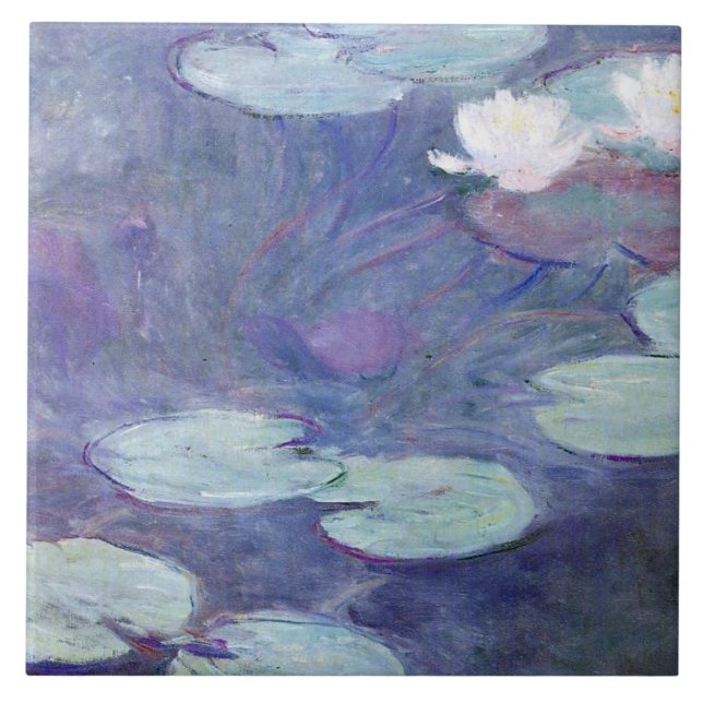 Monet - Rosa Vatten-Lilies Kakelplatta (Framsidan)