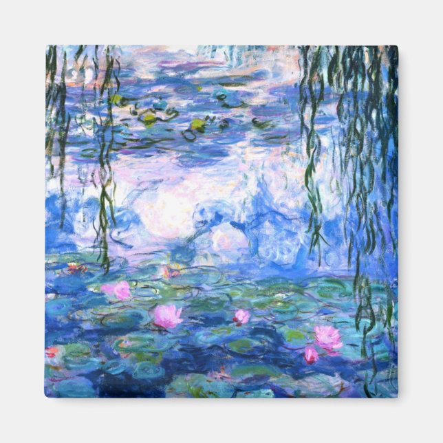 Monet Rosa Vatten Lilies Magnet (Framsidan)