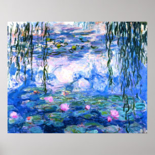Monet Rosa Vatten Lilies Poster