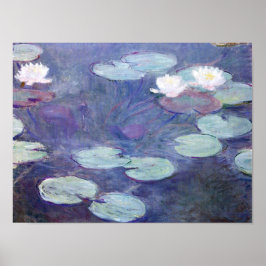 Monet - Rosa Vatten-Lilies Poster