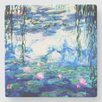 Monet Rosa Vatten Lilies Stone Underlägg