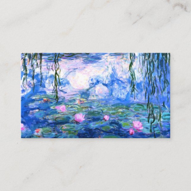 Monet Rosa Vatten Lilies  Visitkort (Framsida)