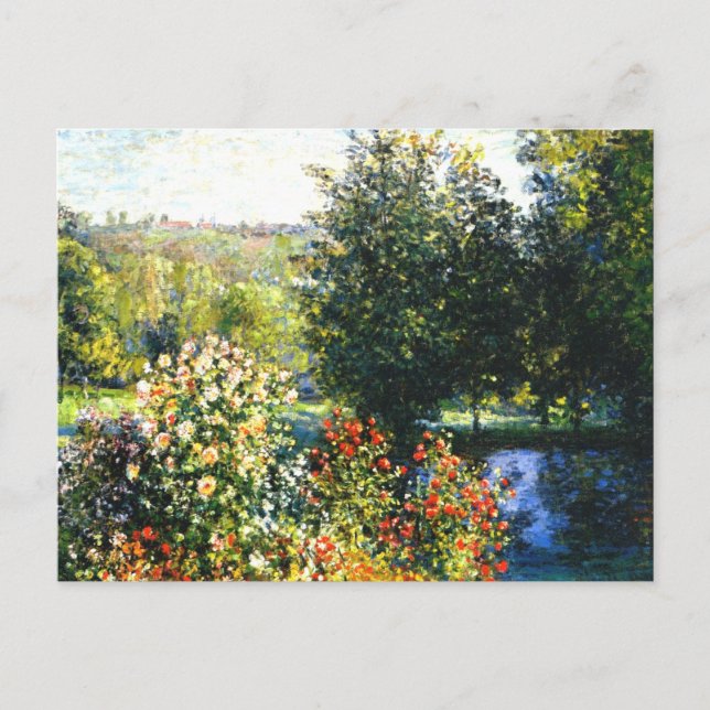 Monet - Rosor i trädgården i Montgeron,  Vykort (Framsida)