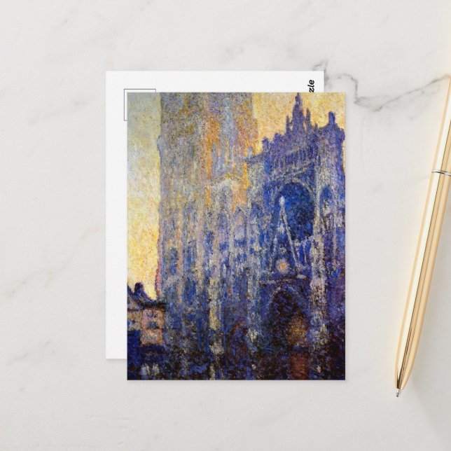 Monet - Rouen Cathedral, Morgoneffekt Vykort (Fram/Back In Situ)