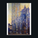 Monet - Rouen Cathedral, Morgoneffekt Vykort<br><div class="desc">Claude Monet-målning,  Rouen Cathedral,  The Portal,  God morgon Effect (Rouen Cathedral Series)</div>