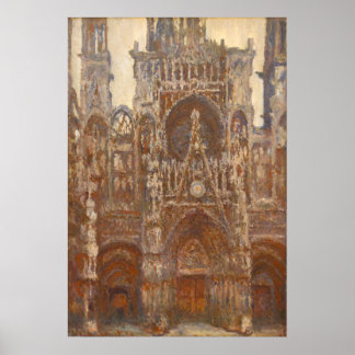 Monet, Rouen Cathedral, Väster Portal Poster