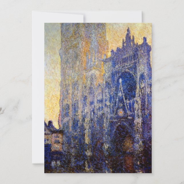 Monet - Rouen-katedralen, morgoneffekt Kort (Framsida)