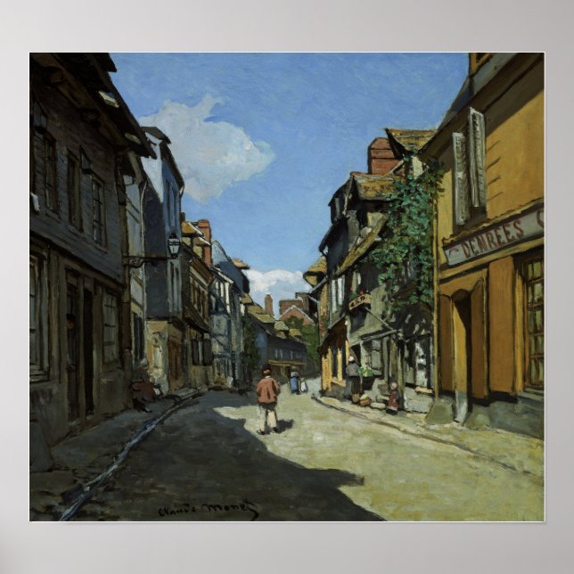 Monet - Rue De La Bavolle Honfleur Poster (Framsidan)