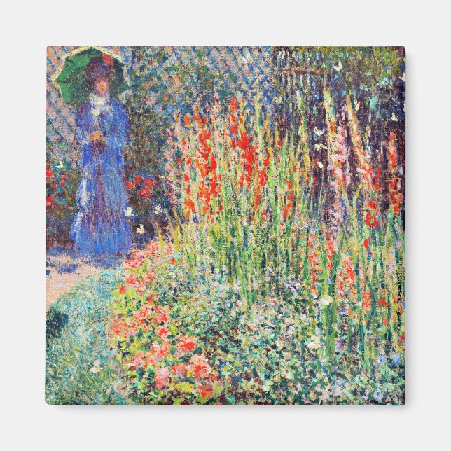 Monet - rundad blomremsa magnet (Framsidan)