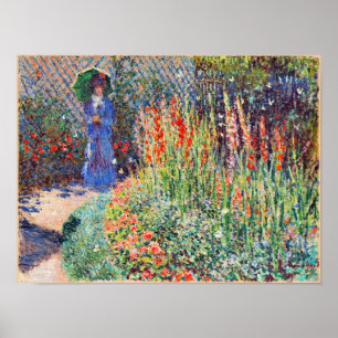Monet - rundad blomremsa poster