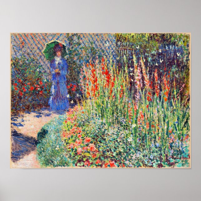Monet - rundad blomremsa poster (Framsidan)