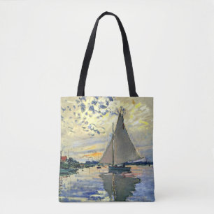 Monet - Sailboat-at Le Petit-Gennevilliers Tygkasse