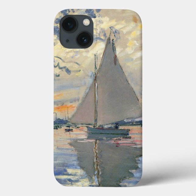 Monet Sailboat Fransk Impressionism Classic Art (Baksida)