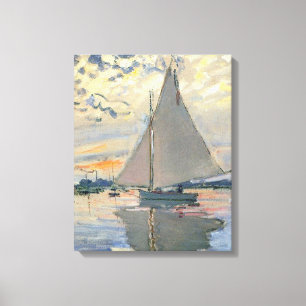 Monet Sailboat Fransk Impressionism Classic Art Canvastryck