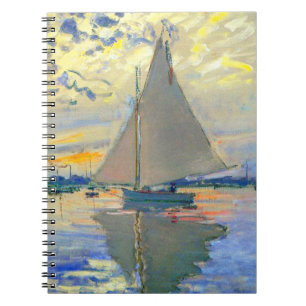Monet Sailboat på Le Petit-Gennevilliers Anteckningsbok